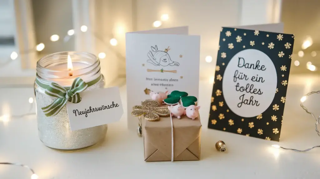 DIY-Silvester Geschenkideen: Selbstgemachte Karten, Kerzen, Kekse oder kleine Geschenkboxen